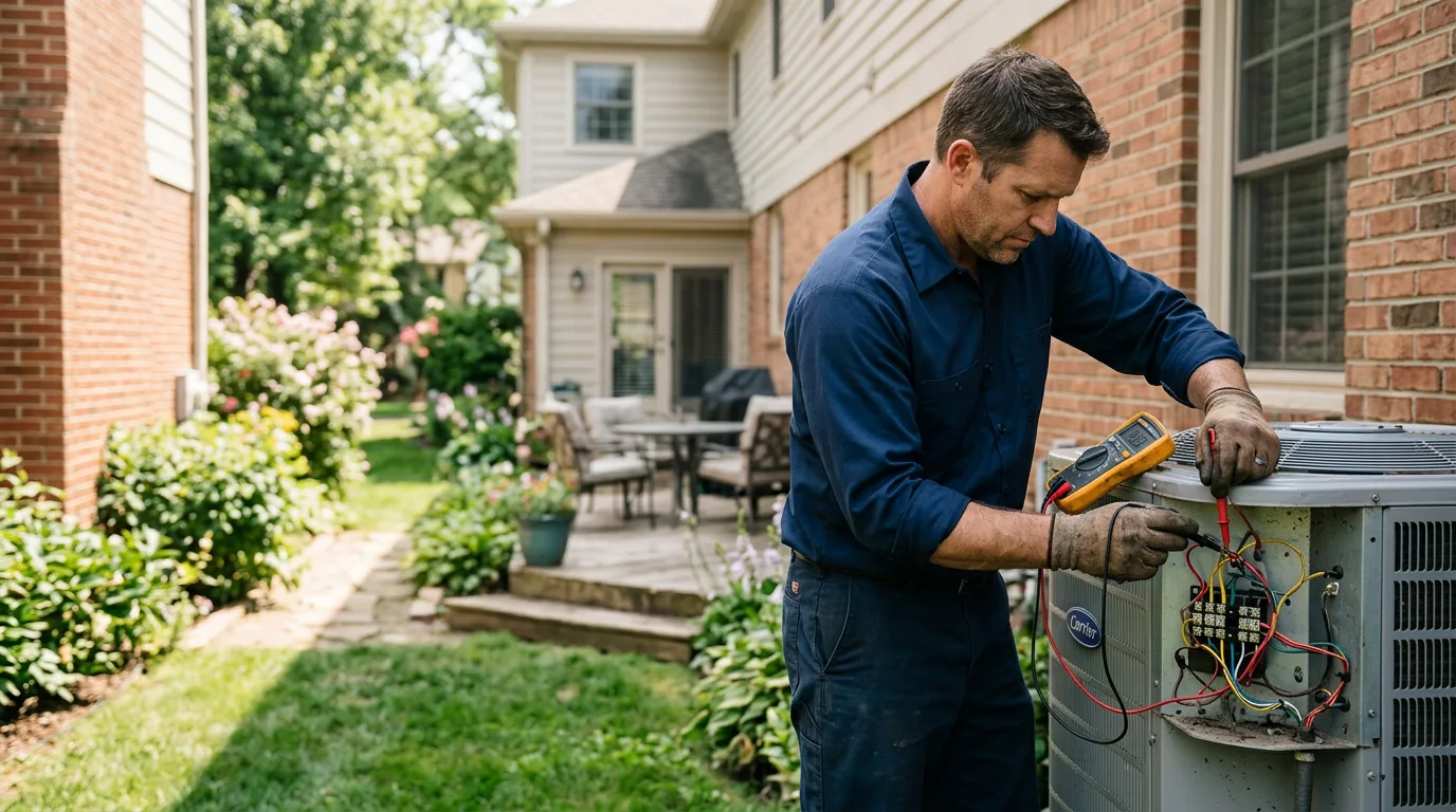 HVAC technician working near Lamar, OK